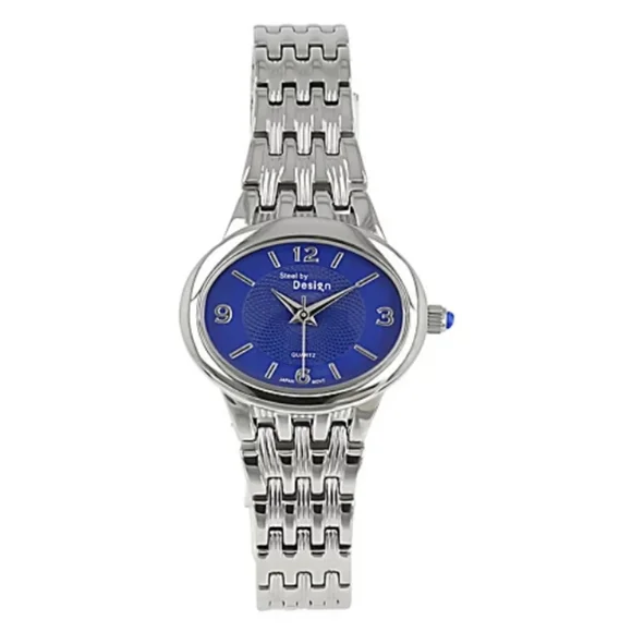 Steel by Design Blue Oval Ladies Watch Steel by Design Wristwatches | eBay main image 2